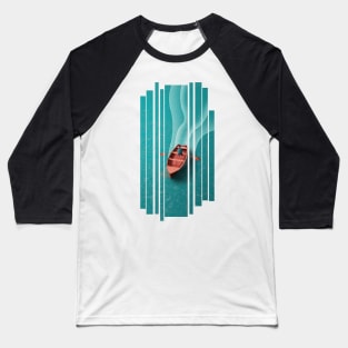 Solitary man rowing a boat Baseball T-Shirt